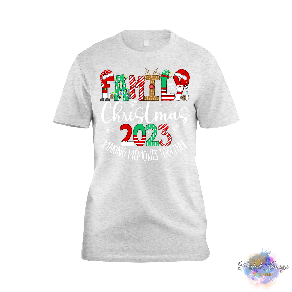 Family Christmas 2023-Youth Shirt-White Font