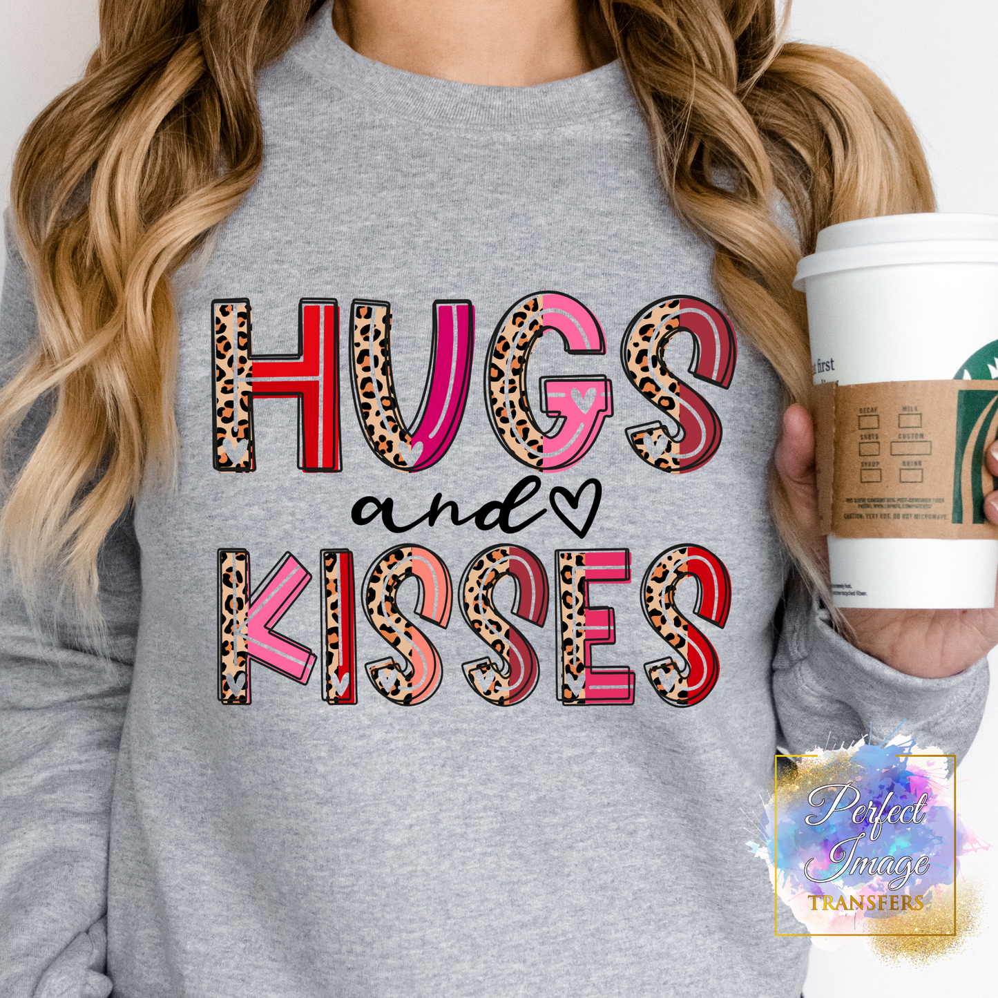 Hugs and Kisses~Clear Screen Print Transfer