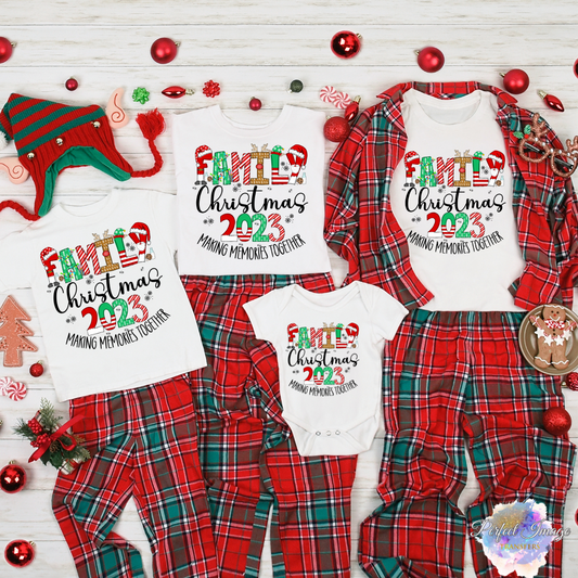 Family Christmas 2023-Toddler Shirt-Black Font